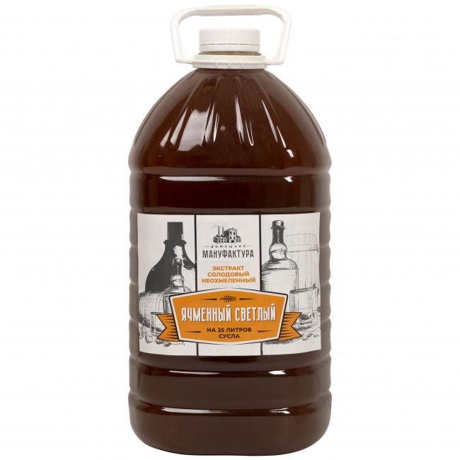 Жидкий неохмеленный солодовый экстракт "Ячменный светлый" 4,1 кг.  Жидкий неохмеленный солодовый экстракт "Ячменный светлый" 4,1 кг.