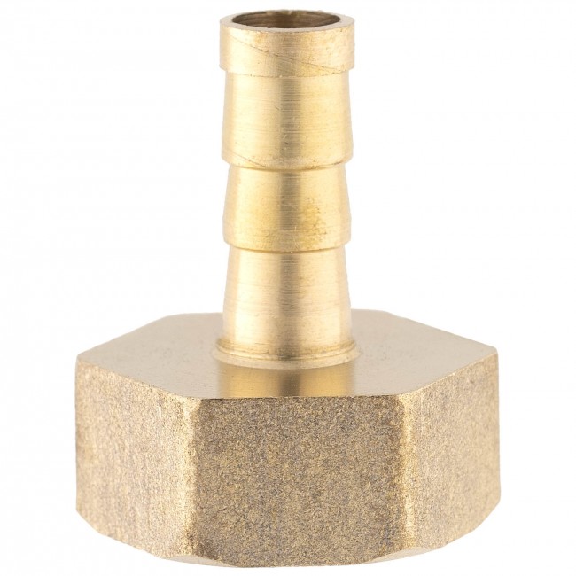 Штуцер ёлочка ВР 1/2" латунь 8 мм. 