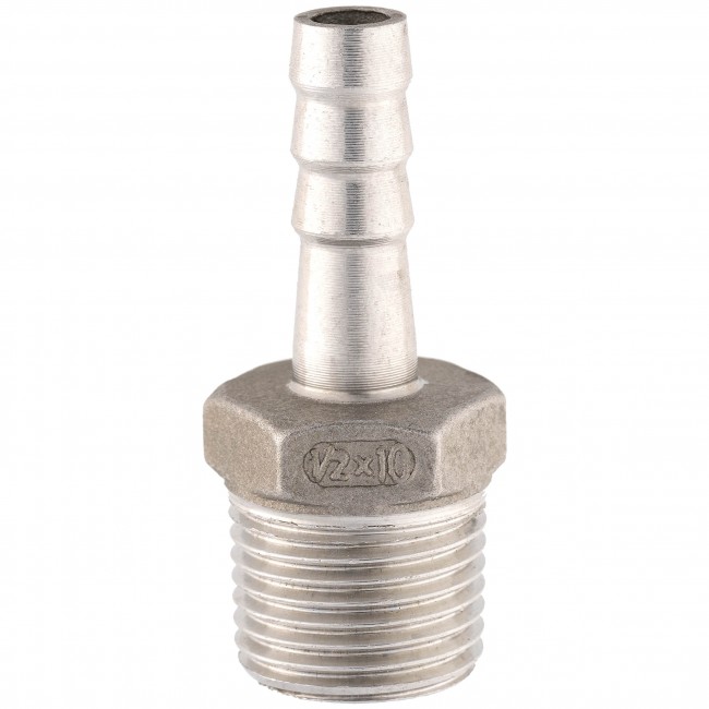 Штуцер ёлочка НР 1/2" AISI 10 мм Штуцер ёлочка НР 1/2" AISI 10 мм