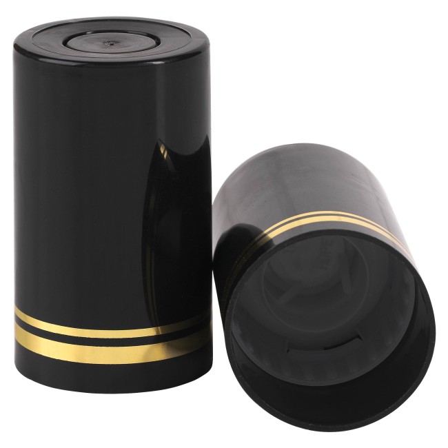 Колпачок полимерный 59 мм черный золотые кольца