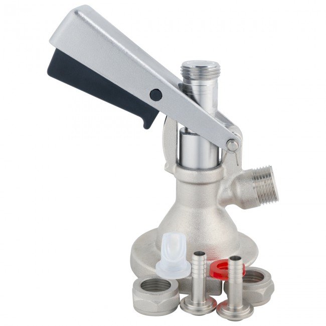 Заборная головка тип "А" из нержавеющей стали с штуцерами 