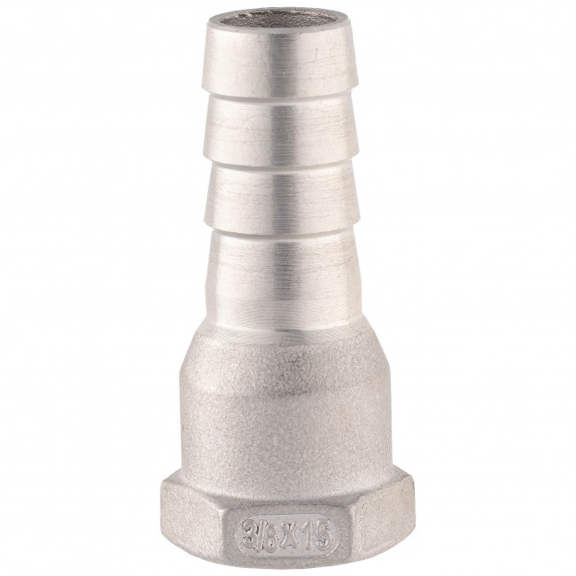Штуцер ёлочка ВР 3/8" AISI 15 мм