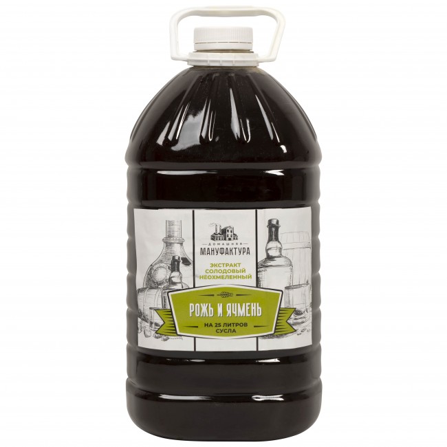 Жидкий неохмеленный солодовый экстракт "Рожь и ячмень" 4,1 кг. Жидкий неохмеленный солодовый экстракт "Рожь и ячмень" 4,1 кг.