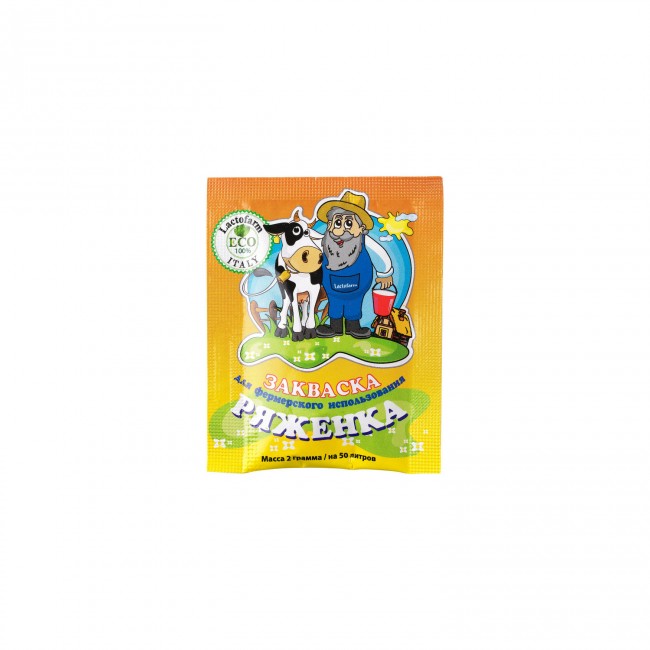 Закваска Lactofarm Eco "Ряженка" 2 гр., ферма Закваска Lactofarm Eco "Ряженка" 2 гр., ферма