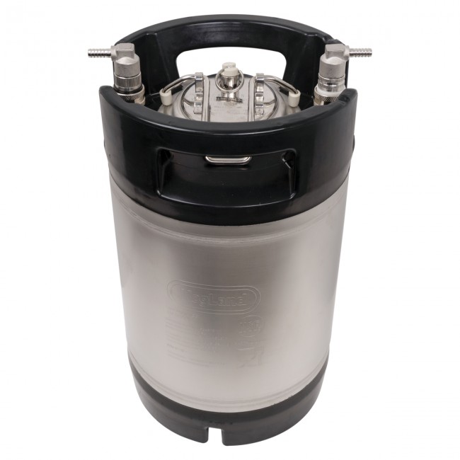 Коннектор "KegLand" для кегов с фитингом Ball Lock, исходящий (черный) под шланг, нерж. 