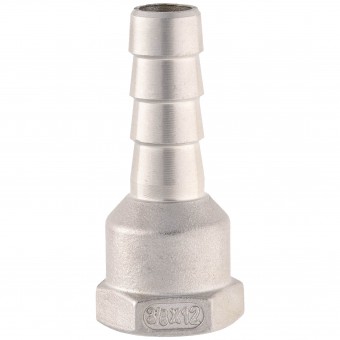 Штуцер ёлочка ВР 3/8" AISI 12 мм Штуцер ёлочка ВР 3/8" AISI 12 мм