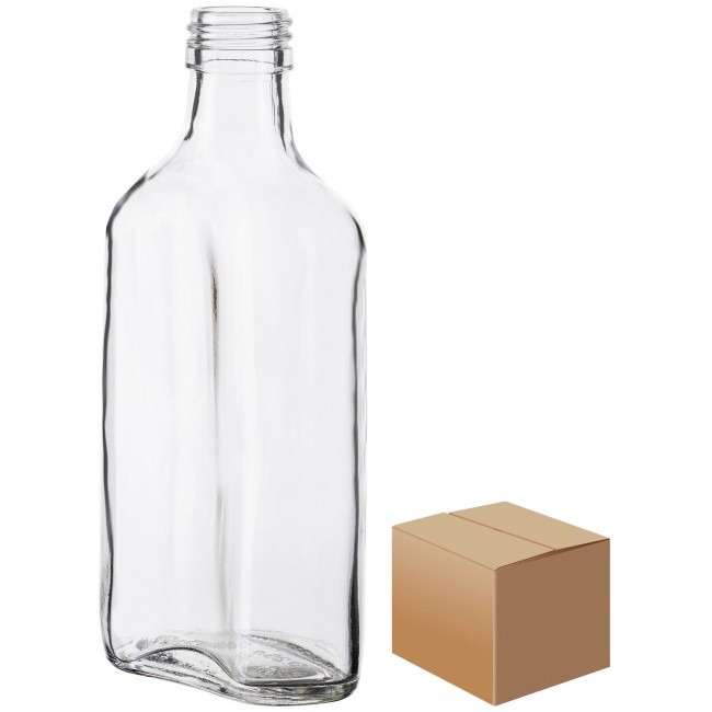 Бутылка "Фляжка" 0,25 л винт коробка 