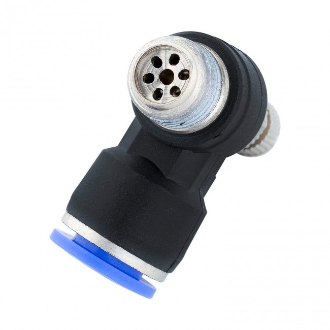 Кран игольчатый угловой НР 1/4" быстросъёмный 10 мм