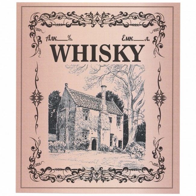 Этикетка самоклеящаяся "WHISKY" 85*100 мм