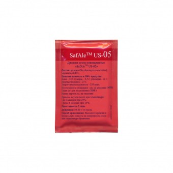 Акция! Дрожжи пивные Fermentis "US-05 Safale" 11,5 гр. (верховое) 03.2026г.