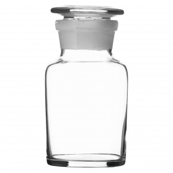 Бутыль 125 мл притертая пробка широкое горло Бутыль 125 мл притертая пробка широкое горло