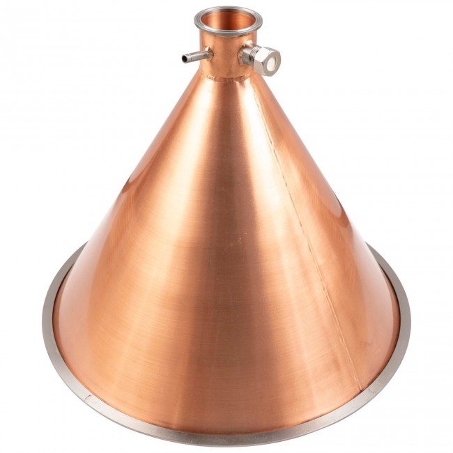 Медная конусная крышка "аламбик" D-530 CLAMP 2,5" Медная конусная крышка "аламбик" D-530 CLAMP 2,5"