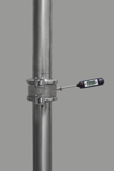 Переходник МЦ КЛАМП 2,0" (DN53) - КЛАМП 2,0" (DN53) с отводом под термометр Переходник МЦ КЛАМП 2,0" (DN53) - КЛАМП 2,0" (DN53) с отводом под термометр