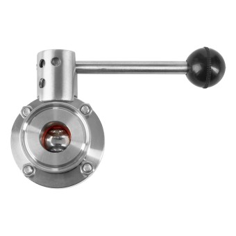 Кран дисковый бабочка CLAMP 1,5" DN 25 Лайт AISI 