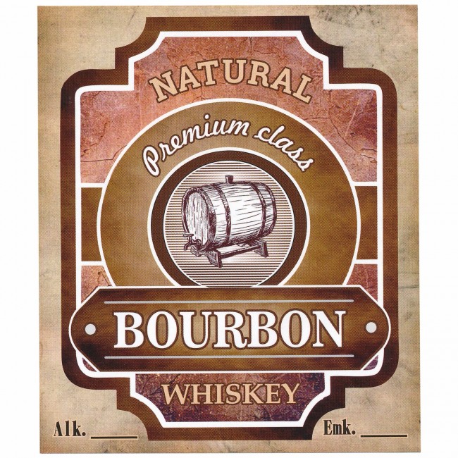 Этикетка самоклеящаяся "BOURBON" 85*100 мм