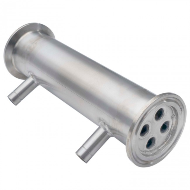 Холодильник кожухотрубный 250 мм. CLAMP 1,5" AISI штуцер 10 мм.