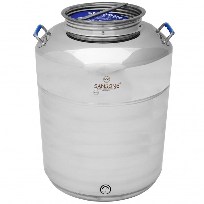 Бочка с краном Евро 100 л нерж. 