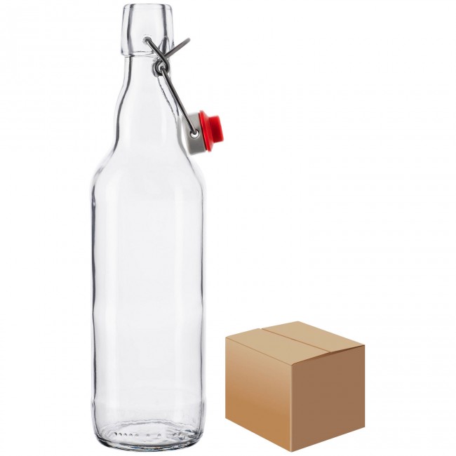 Бутылка "Бугельная" 0,5 л. бесцветная с пробкой коробка Бутылка "Бугельная" 0,5 л. бесцветная с пробкой коробка