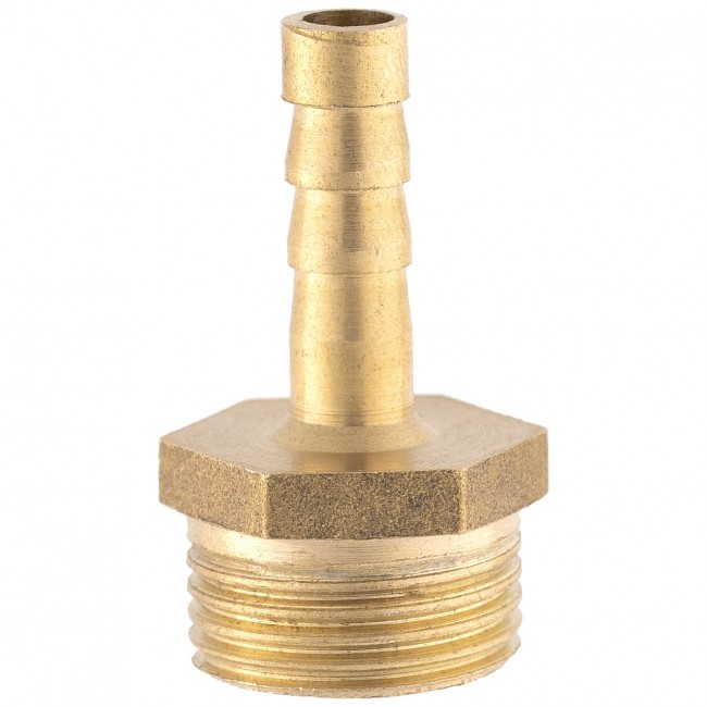 Штуцер ёлочка НР 3/8" латунь 6 мм. 