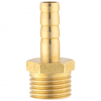 Штуцер ёлочка НР 1/4" латунь 6 мм.  Штуцер ёлочка НР 1/4" латунь 6 мм.