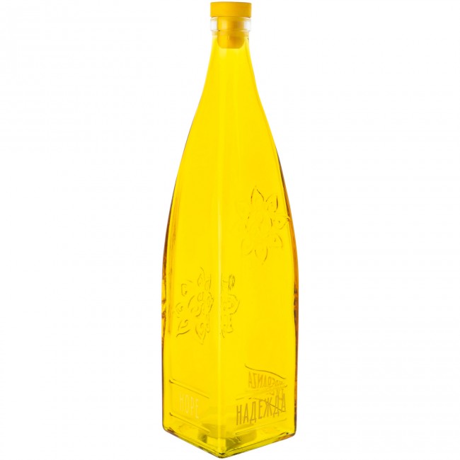 Бутылка декоративная с пробкой "Надежда" желтая 1 л Бутылка декоративная с пробкой "Надежда" желтая 1 л