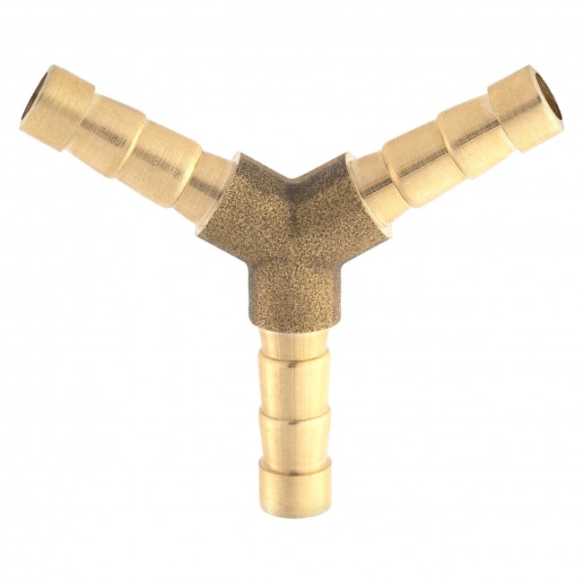 Тройник ёлочка Y 6-6-6 латунь