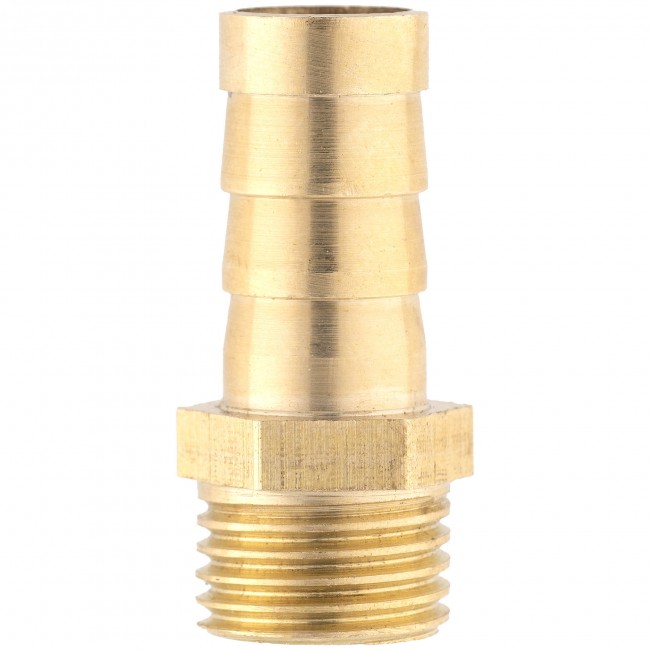 Штуцер ёлочка НР 1/4" латунь 10 мм. Штуцер ёлочка НР 1/4" латунь 10 мм.