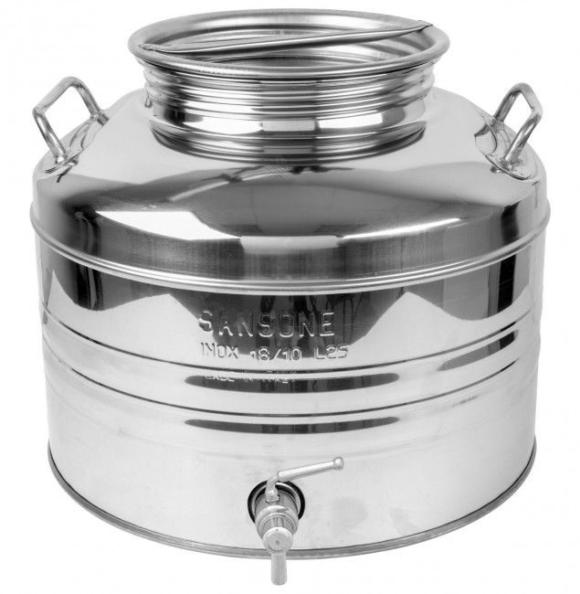 Традиционная бочка с краном 30 л нерж. 