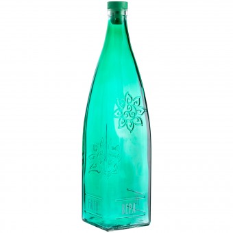 Бутылка декоративная с пробкой "Вера" зеленая 1 л Бутылка декоративная с пробкой "Вера" зеленая 1 л
