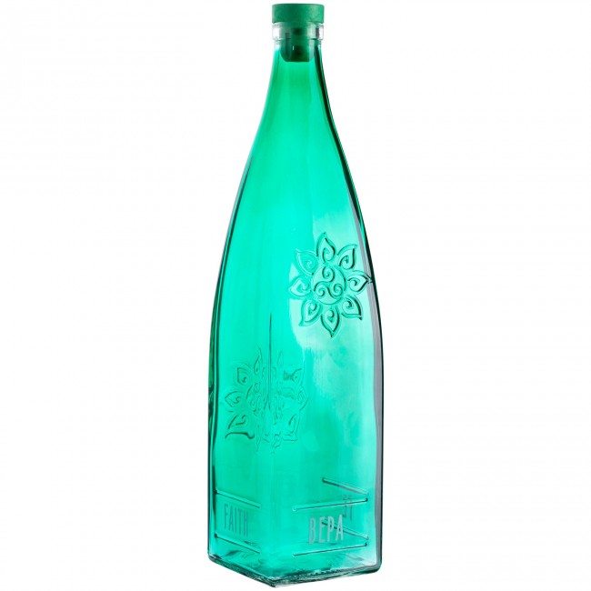 Бутылка декоративная с пробкой "Вера" зеленая 1 л Бутылка декоративная с пробкой "Вера" зеленая 1 л