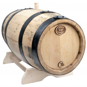 Дубовая бочка 30 л. "Портвейн" на подставке Дубовая бочка 30 л. "Портвейн" на подставке