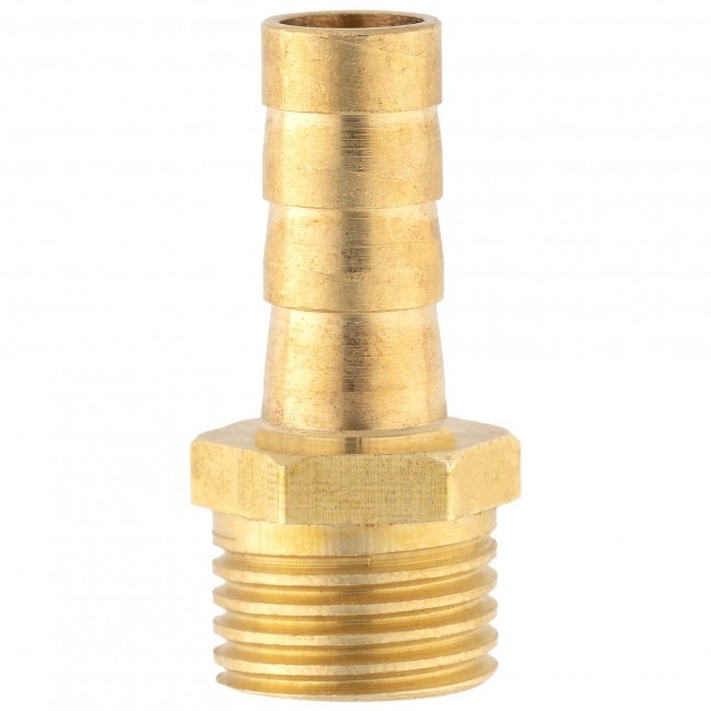 Штуцер ёлочка НР 1/4" латунь 8 мм.