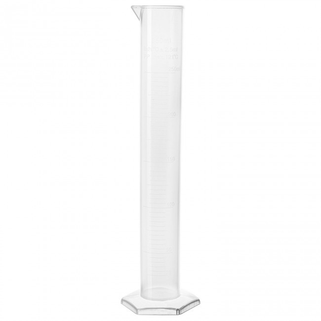 Цилиндр мерный полипропиленовый на подставке 250 мл.