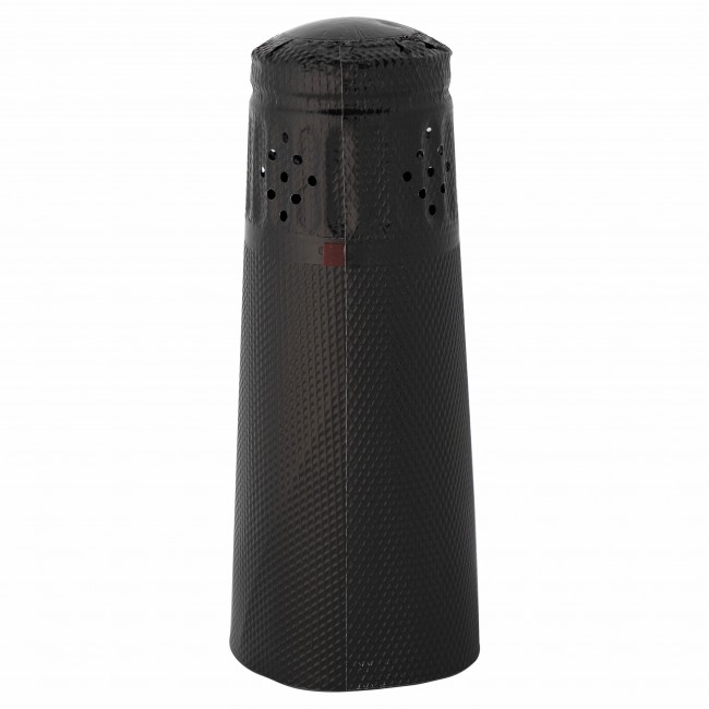 Капсула из фольги для шампанского черная с тиснением