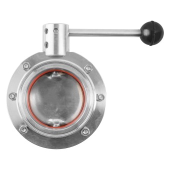 Кран дисковый бабочка CLAMP 3,0" Лайт AISI 