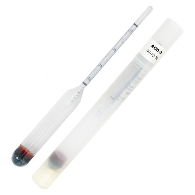 Ареометр спиртометр АСП-3 40-70%