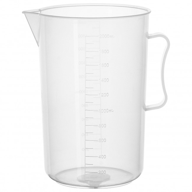 Мензурка полипропиленовая 2000 мл. с ручкой Мензурка полипропиленовая 2000 мл. с ручкой