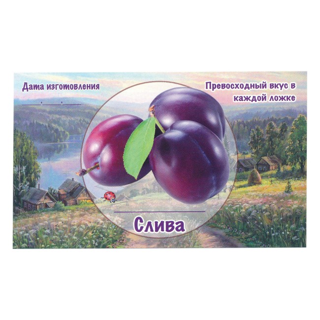 Этикетка самоклеящаяся "Слива" 100*60 мм Этикетка самоклеящаяся "Слива" 100*60 мм