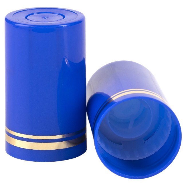 Колпачок полимерный 59 мм синий золотые кольца