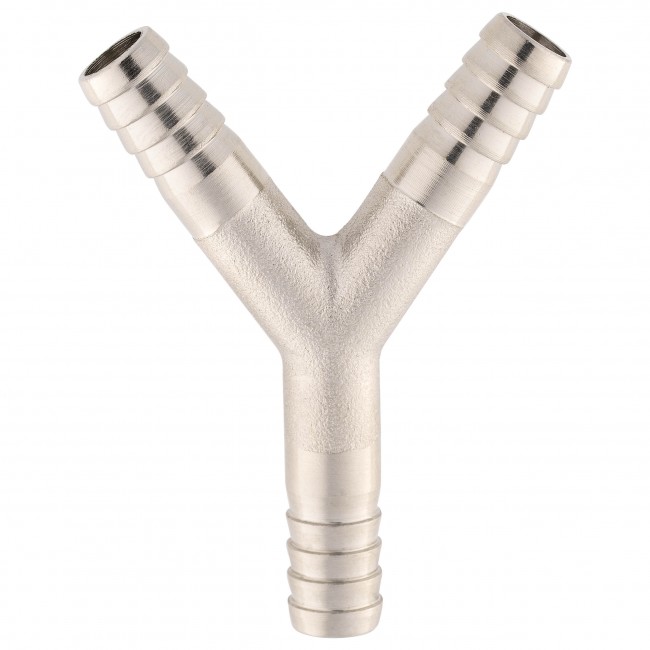 Тройник ёлочка Y 7,5-7,5-7,5 мм анодированная латунь 