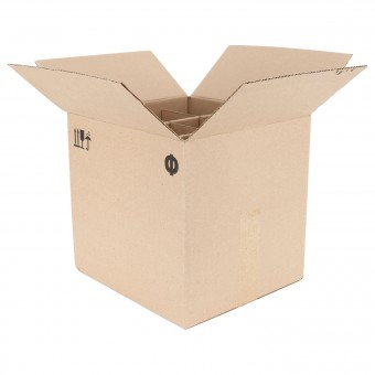 Гофро ящик с решеткой Фляжка 12*0,5 л.