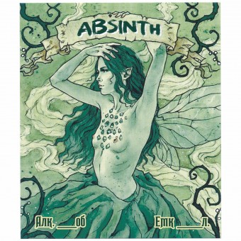 Этикетка самоклеящаяся "ABSINTH Фея" 85*100 мм Этикетка самоклеящаяся "ABSINTH Фея" 85*100 мм