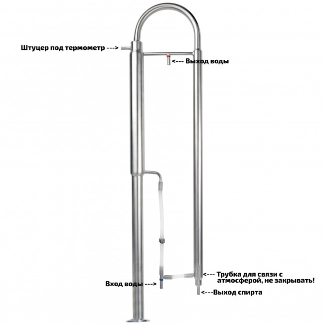 Дистиллятор с укреплением (пленочная колонна) ХД/3-3000ПК CLAMP 2,0"