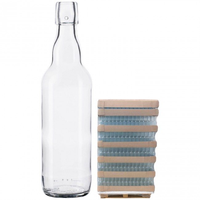 Бутылка "Бугельная" 0,5 л бесцветная (без пробки) паллет 1848 шт. Бутылка "Бугельная" 0,5 л бесцветная (без пробки) паллет 1848 шт.