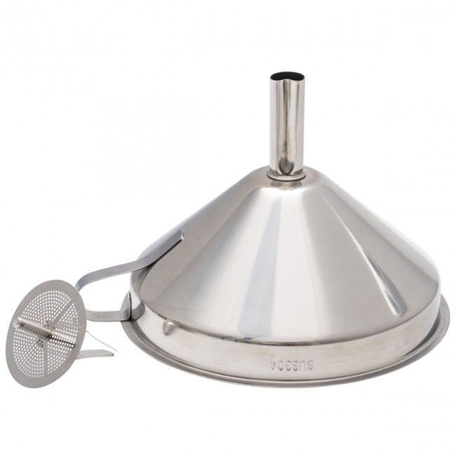 Воронка нерж. сталь с сеткой d-150 мм, h-120 мм.  Воронка нерж. сталь с сеткой d-150 мм, h-120 мм.
