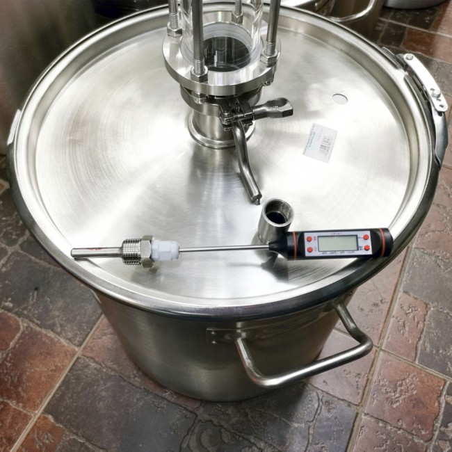 Гильза под термометр h-15 см HР 1/2" AISI 