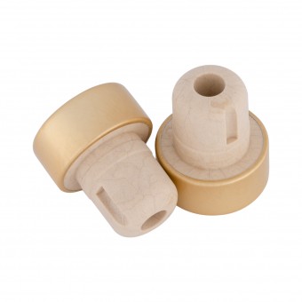 Пробка полимерная Т-образная металл золото 19,5 мм 