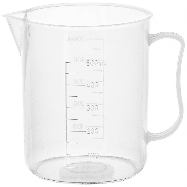 Мензурка полипропиленовая 500 мл. с ручкой