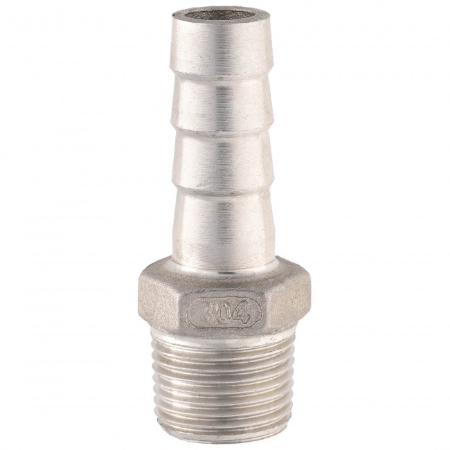 Штуцер ёлочка НР 3/8" AISI 12 мм