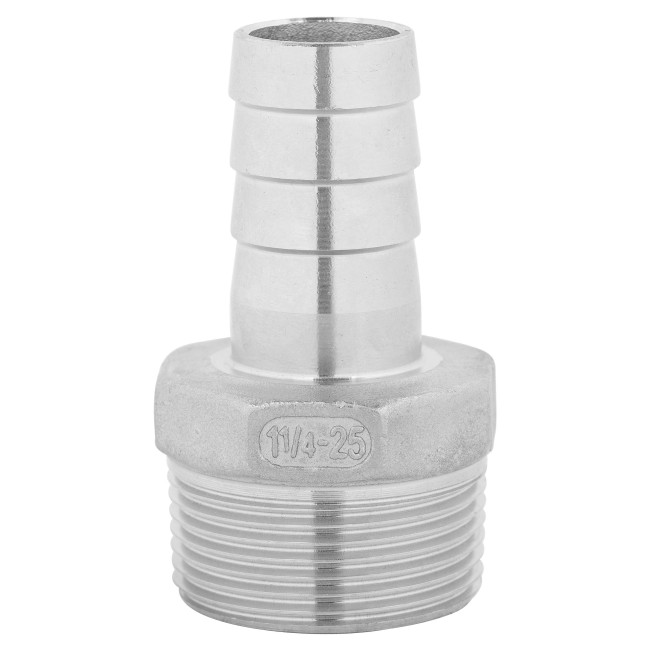 Штуцер ёлочка НР 1 1/4" AISI 25 мм